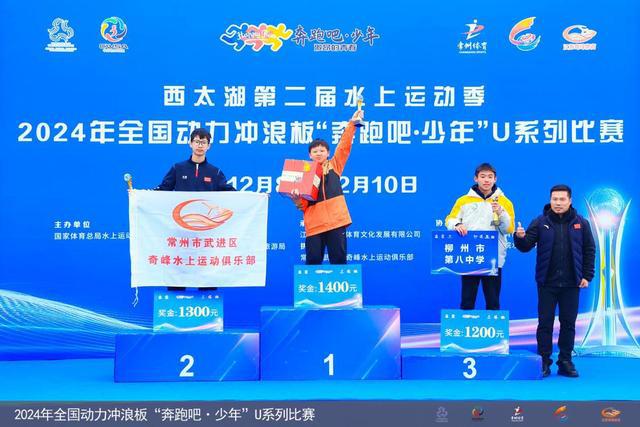 2024年全国动力冲浪板“奔跑吧·少年”U系列比赛在常州西太湖落下帷幕(图4)