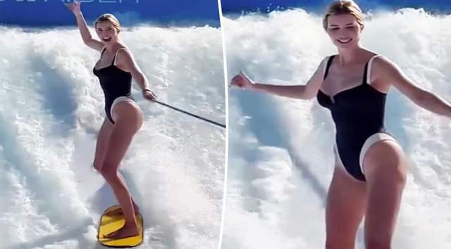 伊万卡开心玩冲浪又瘦又美无一丝赘肉远离政坛生活照样精彩(图7)