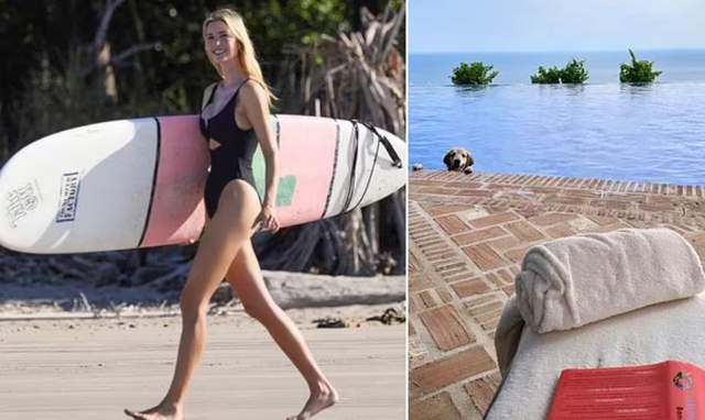 伊万卡开心玩冲浪又瘦又美无一丝赘肉远离政坛生活照样精彩(图5)