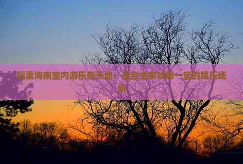 探索海南室内游乐新天地：适合全家欢聚一堂的娱乐场所(图7)