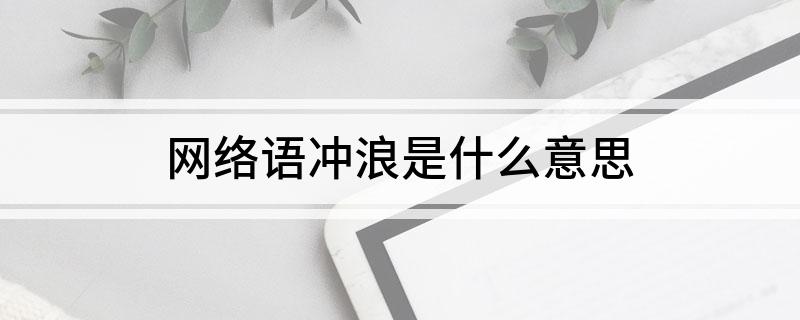 网络语冲浪是什么意思(图1)