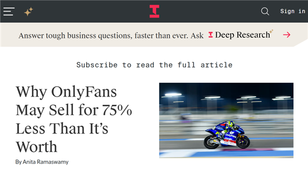 全球最大成人网站OnlyFans卖身了 原来只值这个价(图6)