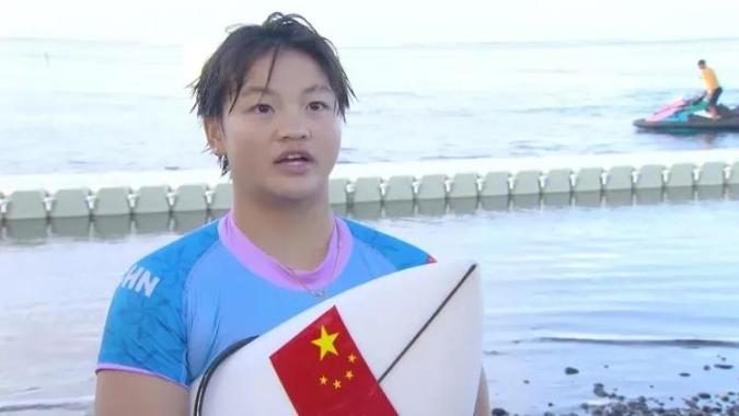 看国外友人来岚追风逐浪